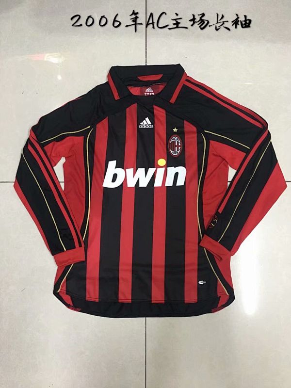 2006 AC Home Long Sleeve Retro Jersey5