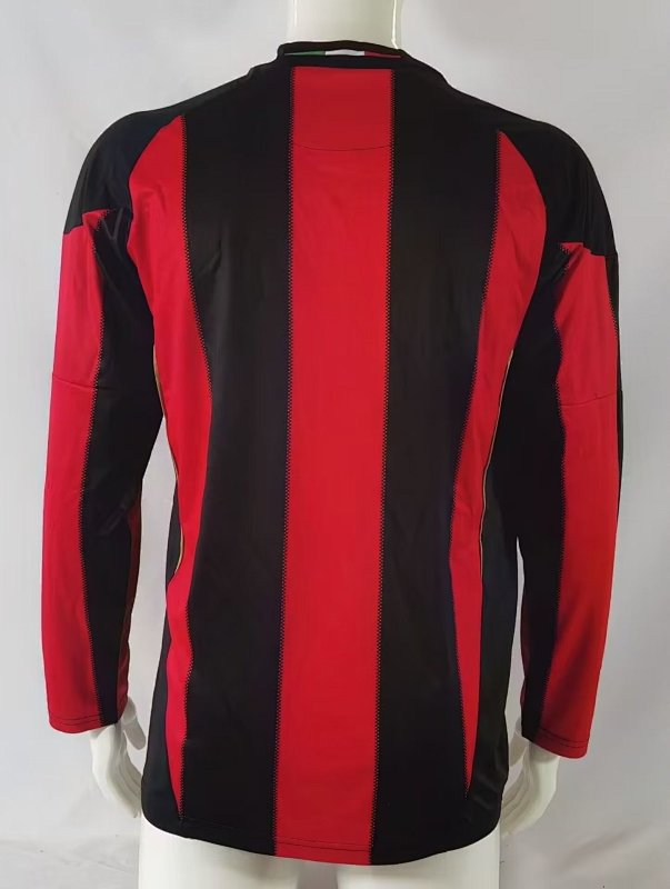 Retro AC Home Long Sleeve Soccer Jersey 2010 2011-aoguansi