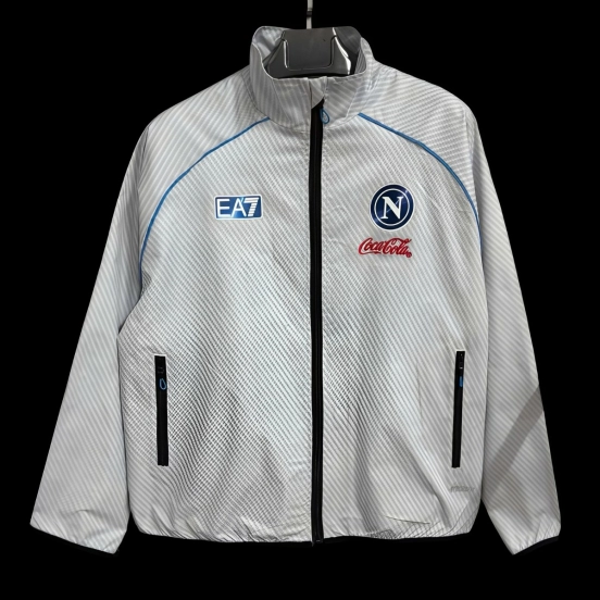 26 Napoli White Full Zipper Windbreaker