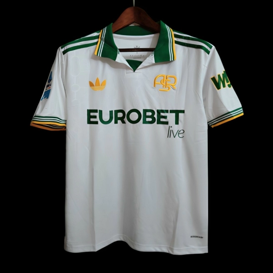 26 AS Roma Third White Jersey With Full Sponsors