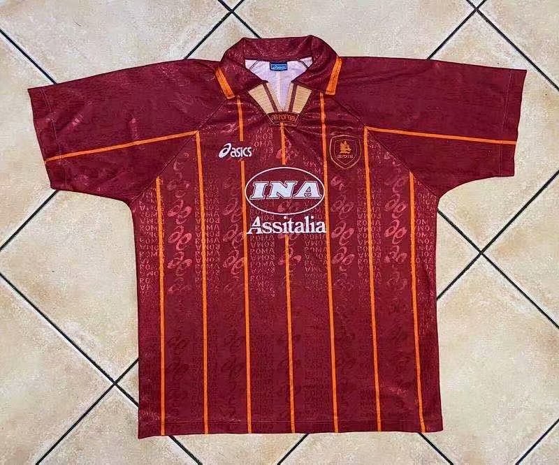 Roma Home Retro Soccer Jersey 1996 97