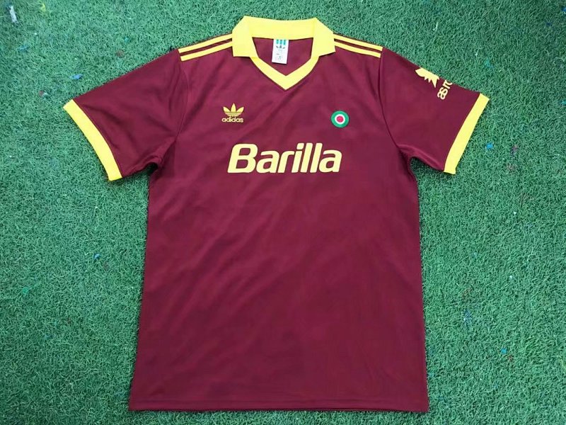 Roma Home Retro Soccer Jersey 1991 92