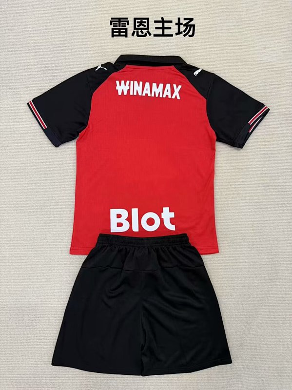 Adults And Kids Rennais Home Soccer Uniform 2025 2026-Li