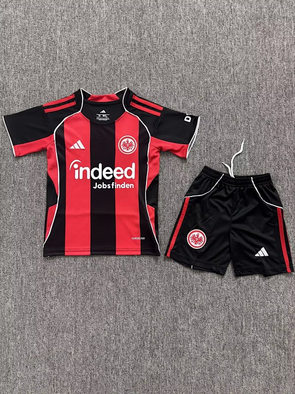 Kids Frankfurt Home Soccer Uniform 25 26-junyi