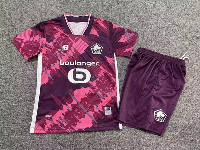 Kids Lille Fourth Soccer Uniform 25 26 -1040