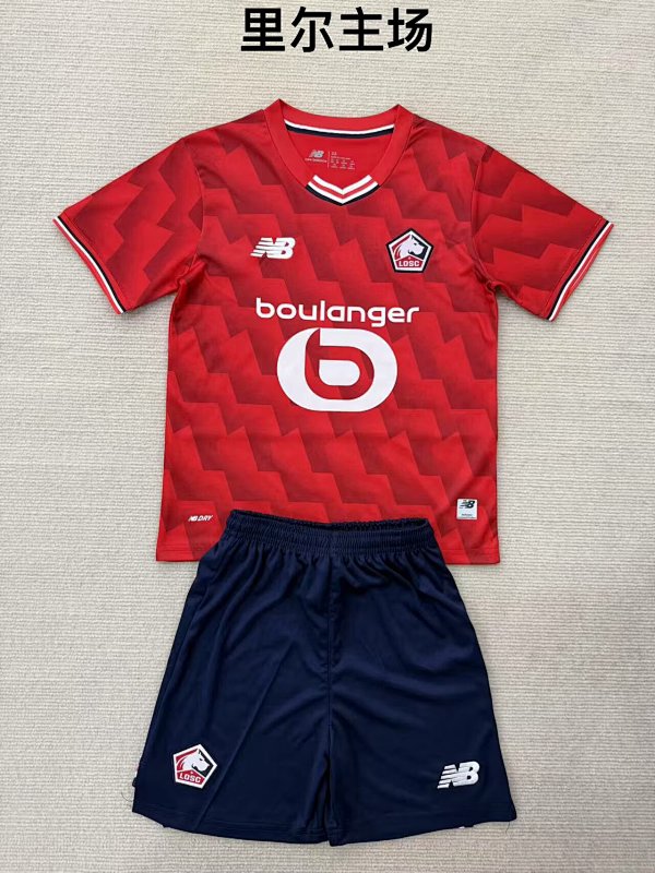 Adults And Kids Lille Home Soccer Uniform 2025 2026-Li