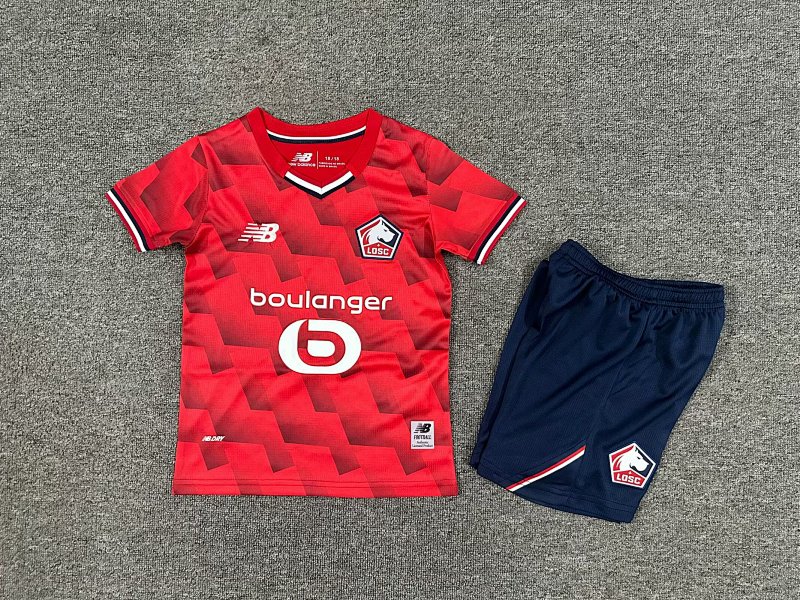 Kids Lille Home Soccer Uniform 2025 2026-1040