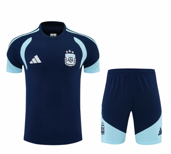 27 Argentina Navy Blue Short Sleeve+Soccer Shorts