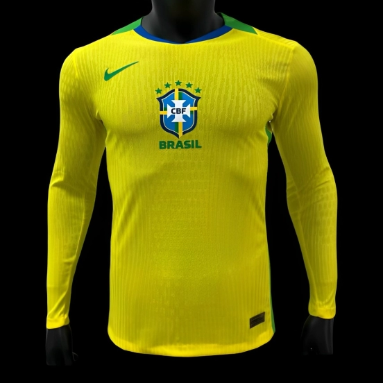 Player Version 2025 Brazil Long Sleeve Jersey