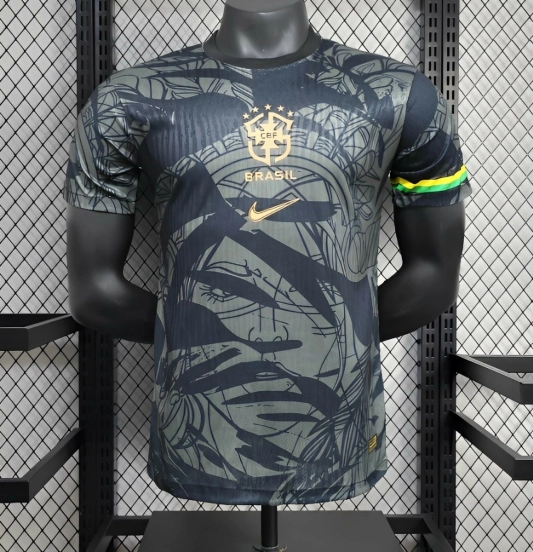 26 Player Version Brazil Special Edition Black Jersey