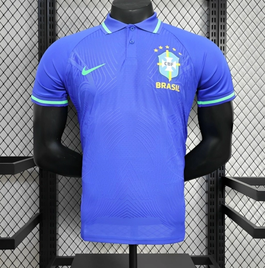 26 Player Version Brazil POLO Blue Jersey