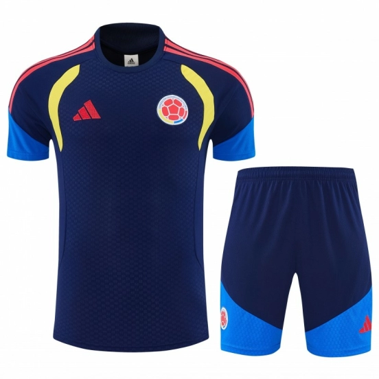 27 Colombia Black Short Sleeve+Soccer Shorts