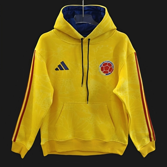 26 Colombia Yellow Embroidered Logo Hoodie