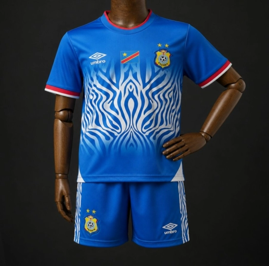 2026 Kids DR Congo Sky Blue Jersey