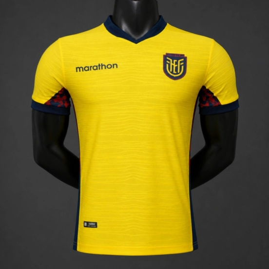 Player Version 2026 Ecuador Yellow with Tonal Wave Jersey