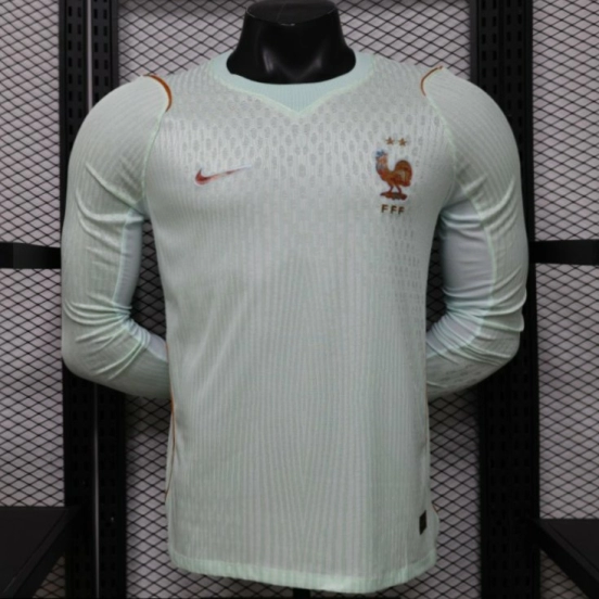 Player Version 26-27 France Mint Green Away Long Sleeve Jersey