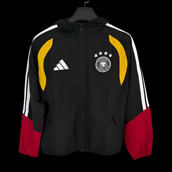 2026 Germany Black Full Zipper Windbreaker_3