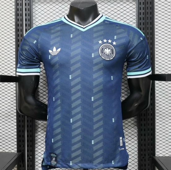 Player Version 2026 Germany Navy Blue with Zigzag Pattern Away Jersey