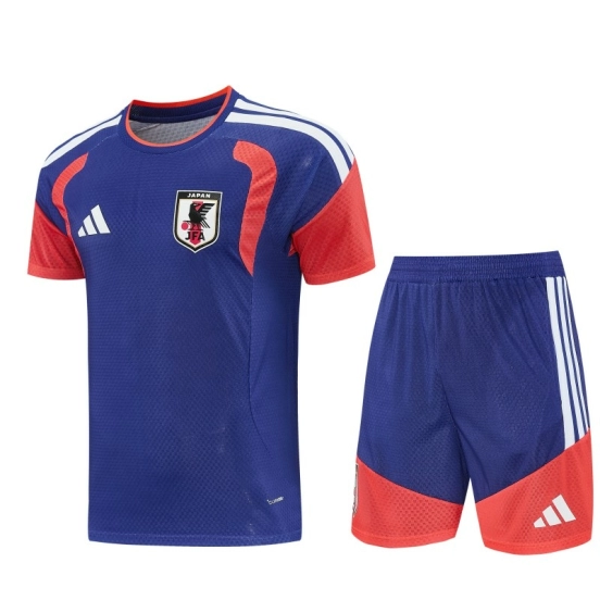 27 Japan Blue Short Sleeve+Soccer Shorts