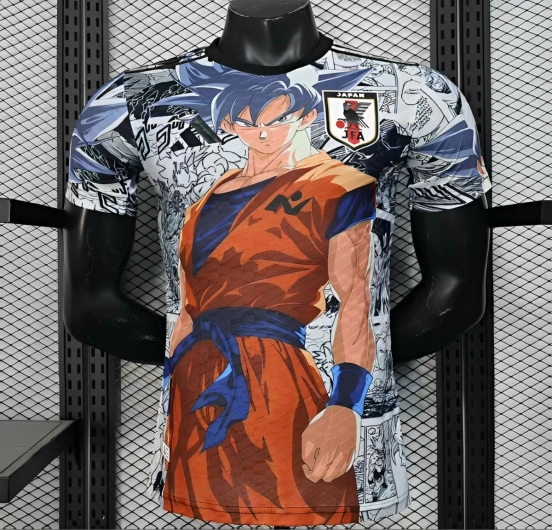Player Version 2025 Japan White with Dragon Ball Goku Graphic Jersey_2