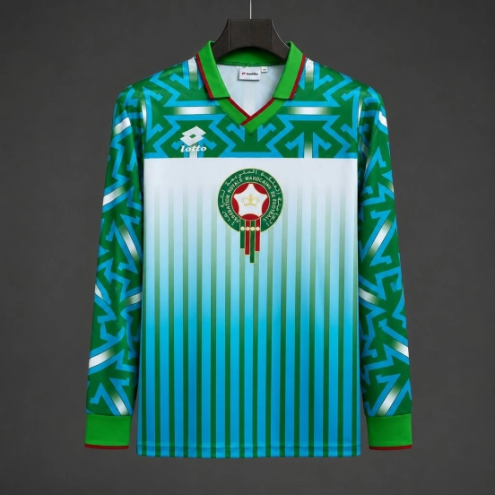 Retro 1994 Morocco Away Green Long Sleeve Jersey