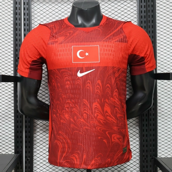 Player Version 26-27 Turkey Red & Dark Red Ebru Marbling Print Jersey