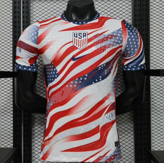 Player Version 2026 USA White-Red-Blue American Flag Print Special Edition Jersey